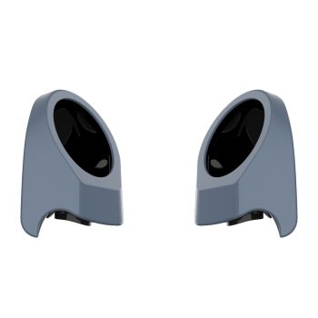 Gunship Gray 6.5 Inch Speaker Pods for Advanblack & Harley King Tour Pak