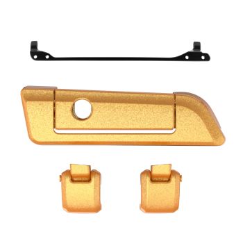 Hard Candy Gold Flake Hinges & Latch kit  For Harley Razor Chopped King Tour Pak