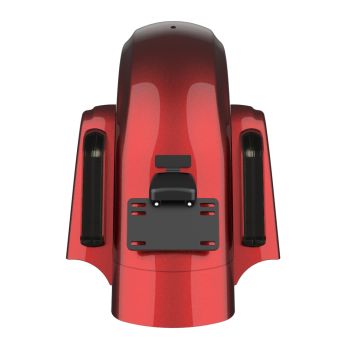 AdvanBlack Hard Candy Hot Rod Red Flake CVO Style Rear Fender System For 2014-2019 Harley Davidson Touring Models