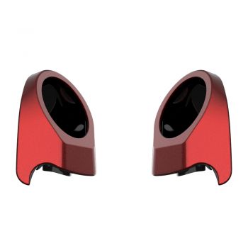 Hard Candy Hot Rod Red Flake 6.5 Inch Speaker Pods for Advanblack & Harley King Tour Pak