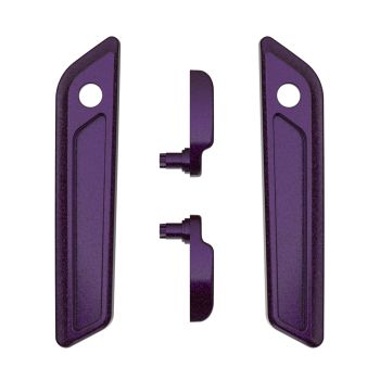 Hard Candy Mystic Purple Flake Saddlebag Lid Lever & Latch Cover Set Kit For 2014+ Harley Touring