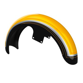 Advanblack Hightail Yellow Pearl 21" Reveal Wrapper Hugger Front Fender For ''86-''21 Harley Touring Models