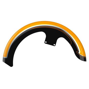 Advanblack Hightail Yellow Pearl 19" Reveal Wrapper Hugger Front Fender For ''86-''21 Harley Touring Models 