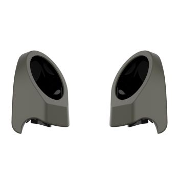 Industrial Gray Denim 6.5 Inch Speaker Pods for Advanblack & Harley King Tour Pak