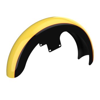 Advanblack Industrial Yellow 19" Reveal Wrapper Hugger Front Fender For ''86-''21 Harley Touring Models 