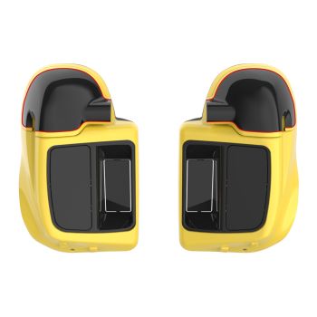 Industrial Yellow Rushmore Lower Vented Fairings for 2014+ Harley Davidson Touring