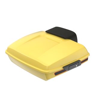 Industrial Yellow Rushmore Razor Tour Pack Pad Black Latch Hardware For  '97-'22 Harley Touring / Softail