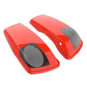 Laguna Orange 5x7 Saddlebag Speaker Lids for Harley Davidson Touring 2014+