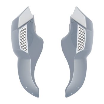 Advanblack Crushed Ice Pearl 8'' Saddlebag Speaker Lids Cover for Harley Davidson Touring 2014-2020
