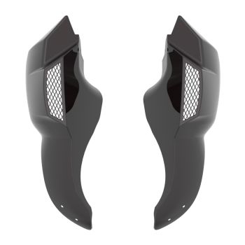 Advanblack Crushed Ice Pearl 8'' Saddlebag Speaker Lids Cover for Harley Davidson Touring 2014-2020