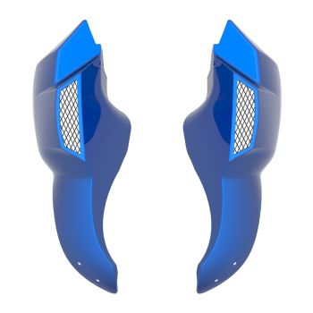 Advanblack Crushed Ice Pearl 8'' Saddlebag Speaker Lids Cover for Harley Davidson Touring 2014-2020