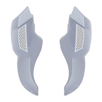 Advanblack Crushed Ice Pearl 8'' Saddlebag Speaker Lids Cover for Harley Davidson Touring 2014-2020