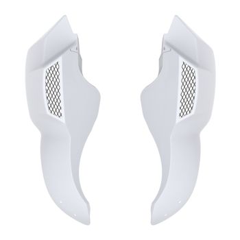Advanblack Crushed Ice Pearl 8'' Saddlebag Speaker Lids Cover for Harley Davidson Touring 2014-2020