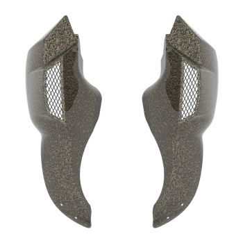 Advanblack Crushed Ice Pearl 8'' Saddlebag Speaker Lids Cover for Harley Davidson Touring 2014-2020
