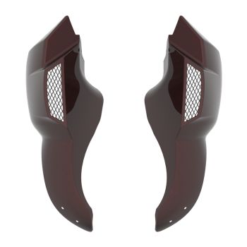 Advanblack Crushed Ice Pearl 8'' Saddlebag Speaker Lids Cover for Harley Davidson Touring 2014-2020