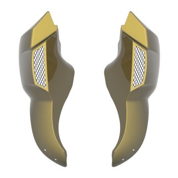 Advanblack Crushed Ice Pearl 8'' Saddlebag Speaker Lids Cover for Harley Davidson Touring 2014-2020