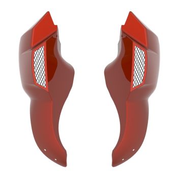 Advanblack Crushed Ice Pearl 8'' Saddlebag Speaker Lids Cover for Harley Davidson Touring 2014-2020
