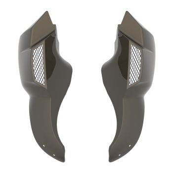 Advanblack Crushed Ice Pearl 8'' Saddlebag Speaker Lids Cover for Harley Davidson Touring 2014-2020