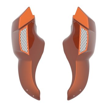 Advanblack Crushed Ice Pearl 8'' Saddlebag Speaker Lids Cover for Harley Davidson Touring 2014-2020