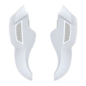 Advanblack Crushed Ice Pearl 8'' Saddlebag Speaker Lids Cover for Harley Davidson Touring 2014-2020