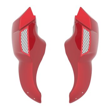 Advanblack Crushed Ice Pearl 8'' Saddlebag Speaker Lids Cover for Harley Davidson Touring 2014-2020
