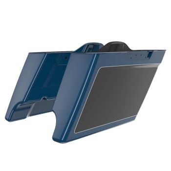 M8 Special Style Two Tone Reef Blue and Vivid Black 4.5‘’ Stretched Saddlebag Bottoms for Harley Davidson 2014+ Touring