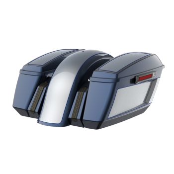 Midnight Blue & Barracuda Silver Holeshot Performance Bagger Kit For '14-'23 Harley Davidson Touring