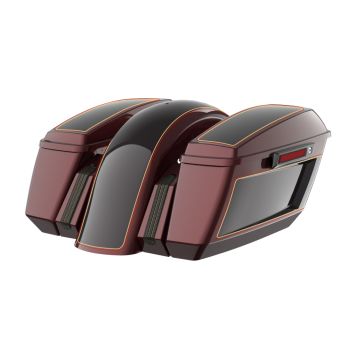 Mysterious Red Sunglo & Blackened Cayenne Holeshot Performance Bagger Kit For '14-'23 Harley Davidson Touring