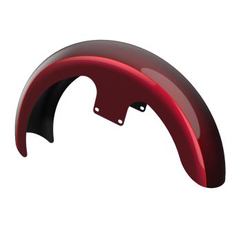 Mysterious Red Sunglo and Velocity Red Sunglo 21" REVEAL WRAPPER HUGGER FRONT FENDER FOR '09-'23 HARLEY TOURING