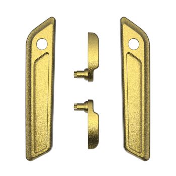 Olive Gold Saddlebag Lid Lever & Latch Cover Set Kit For 2014+ Harley Touring