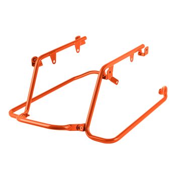 High Position BLACK HARD SADDLEBAGS CONVERSION BRACKETS FOR M8 Harley Low Rider S/ ST, Street Bob, Softail Standard