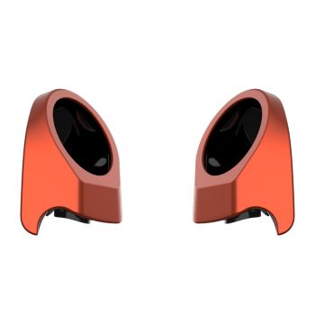Orange Lava 6.5 Inch Speaker Pods for Advanblack & Harley King Tour Pak