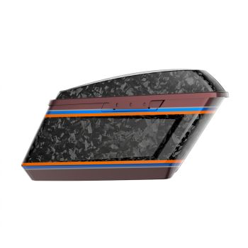 Advanblack Daybrake Copperhead Glossy Black Forged Carbon Fiber Holeshot Chopped Saddlebags Bottoms and Lids Kit