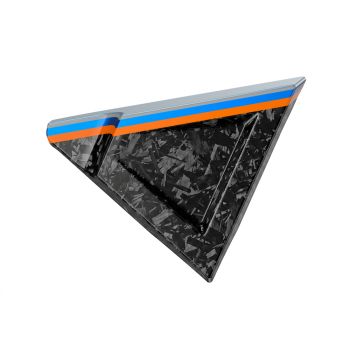 Advanblack Daybrake Sharkskin Blue Glossy Black Forged Carbon Fiber Holeshot FXR Style Side Covers for '09-Up Harley Touring