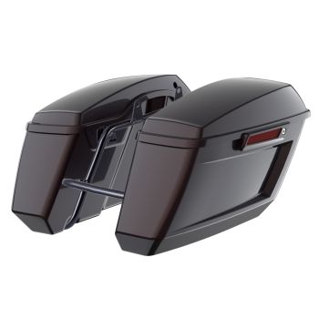 Inferno Gray Holeshot Performance Saddlebag Kit Color Matched Latch For M8 Low Rider S/ ST