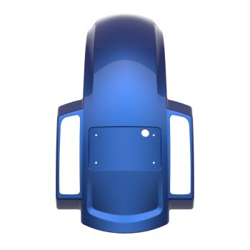 Electric Coast Holeshot Chopped Rear Fender with Curved LED License Plate Bracket for '23-Up Harley Touring
