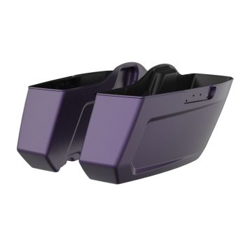 Purple Abyss Denim Holeshot Chopped Saddlebags Bottoms for '23.5-Up Harley Touring