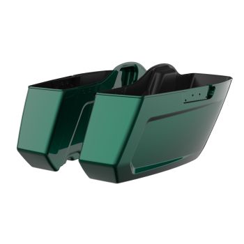 Alpine Green  Holeshot Chopped Saddlebags Bottoms for '23.5-Up Harley Touring