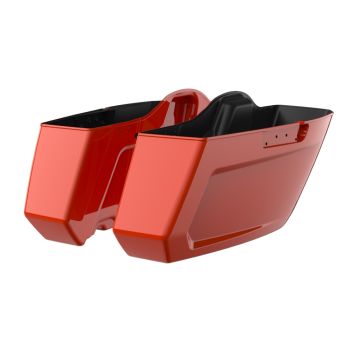 Blood Orange Holeshot Chopped Saddlebags Bottoms for '23.5-Up Harley Touring