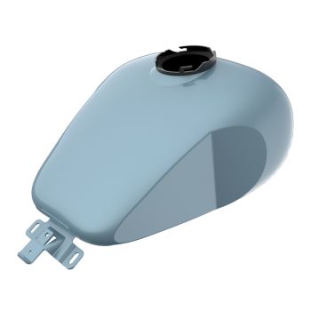 Sharkskin Blue HOLESHOT performance bagger style tank for '09-'23 Harley Tourings