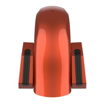 Orange Lava Holeshot Performance Rear Fender w/Smoke Led light For Harley Touring
