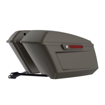 River Rock Gray Denim Holeshot Performance Saddlebag Kit Color Matched Latch For M8 Low Rider S/ ST