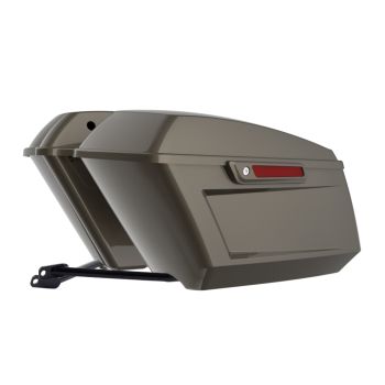 River Rock Gray Holeshot Performance Saddlebag Kit Color Matched Latch For M8 Low Rider S/ ST