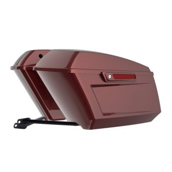 Stiletto Red Holeshot Performance Saddlebag Kit Color Matched Latch For M8 Low Rider S/ ST