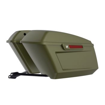 Mineral Green Denim Holeshot Performance Saddlebag Kit Color Matched Latch For M8 Low Rider S/ ST