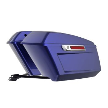 Zephyr Blue Holeshot Performance Saddlebag Kit Chrome Latch For M8 Low Rider S/ ST