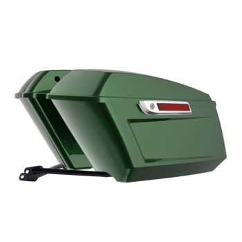 Kinetic Green Holeshot Performance Saddlebag Kit Chrome Latch For M8 Low Rider S/ ST