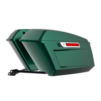 Alpine Green Holeshot Performance Saddlebag Kit Chrome Latch For M8 Low Rider S/ ST