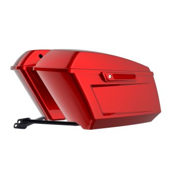 Brilliant Red Holeshot Performance Saddlebag Kit Color Matched Latch For M8 Low Rider S/ ST