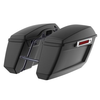 Denim Black Holeshot Performance Saddlebag Kit Chrome Latch For M8 Low Rider S/ ST